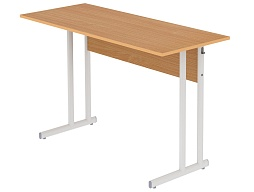 Стол школьный 2-местный 5 г/р нерегулируемый (бук, м/к серый, плоскоовальная труба)