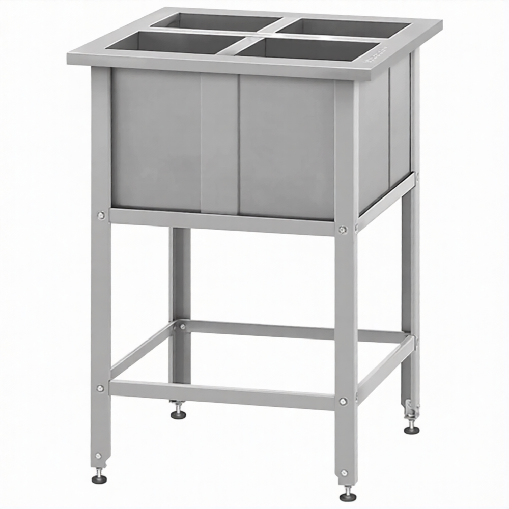 Ванна моечная для обработки яиц ВМСн 860х630х630  4 м/о (ножка угловая)