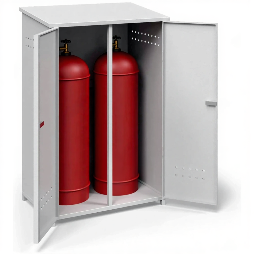 Шкаф для 2-х пропановых баллонов ШГБП-03 сварной, усиленный - 1.2 мм
