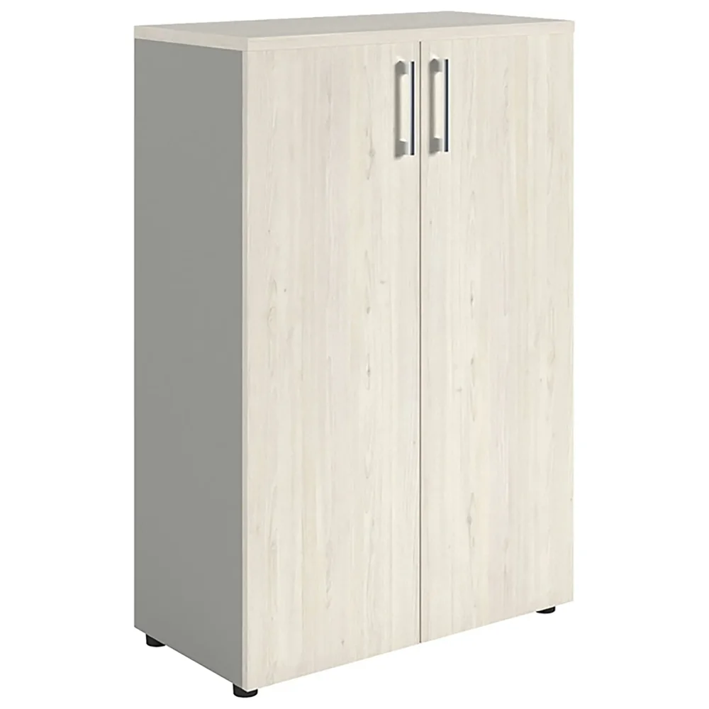 Шкаф NW 1280 закрытый белое дерево/серый
