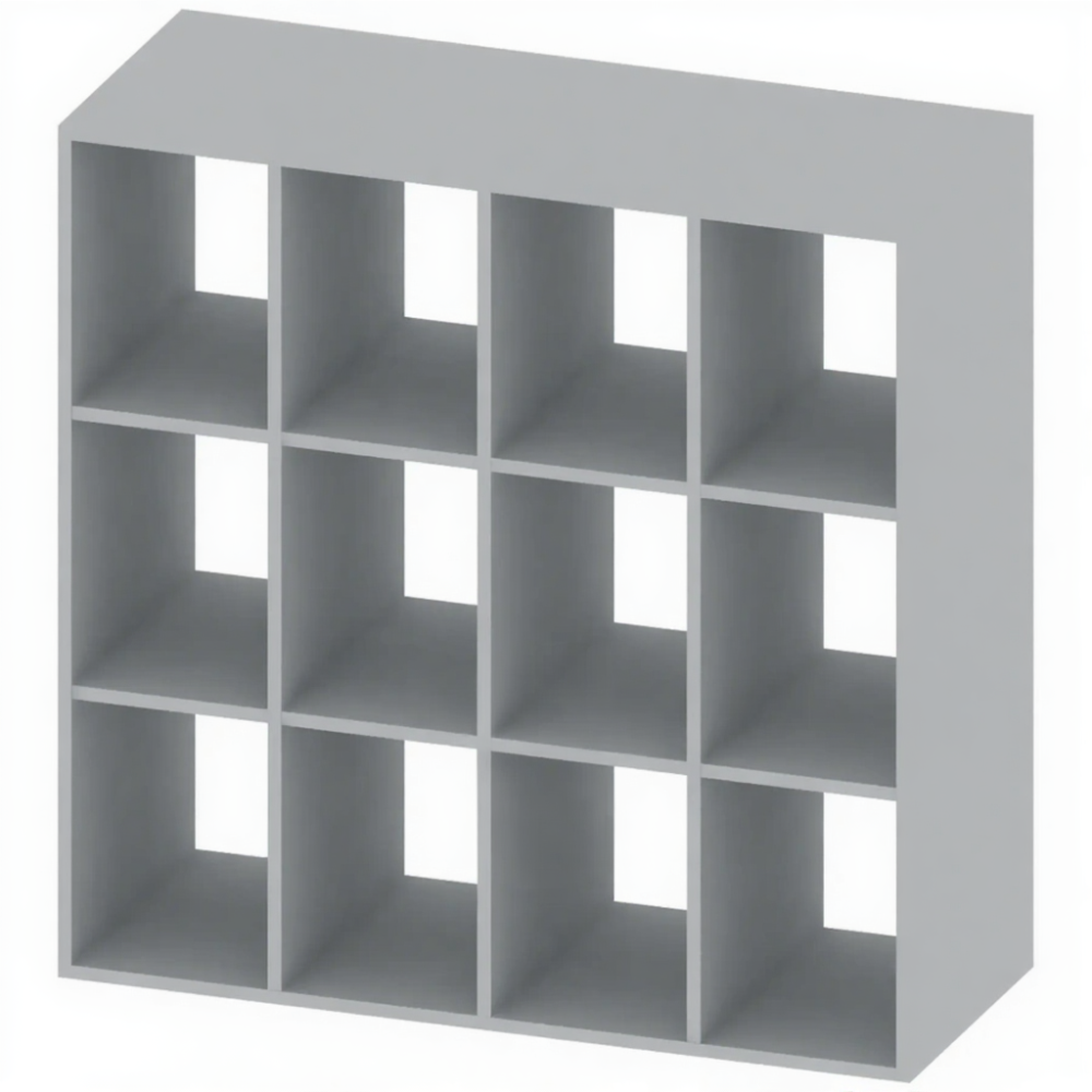 Стеллаж для обуви 3х4 ячейки СТ-АД-181