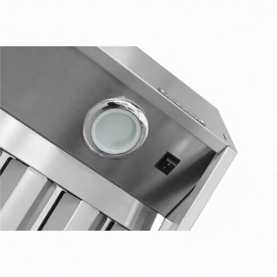 Зонт приточно-вытяжной полуоткрытый ЗППн 400х600х1000 «Norma Inox» пристенный (к-т светильников)