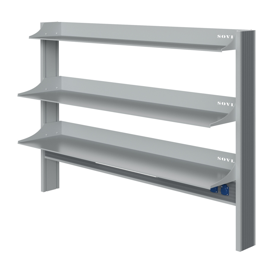 Технологический стеллаж для приборов высокий для пристенного стола Mod. 1800 ТСПРв