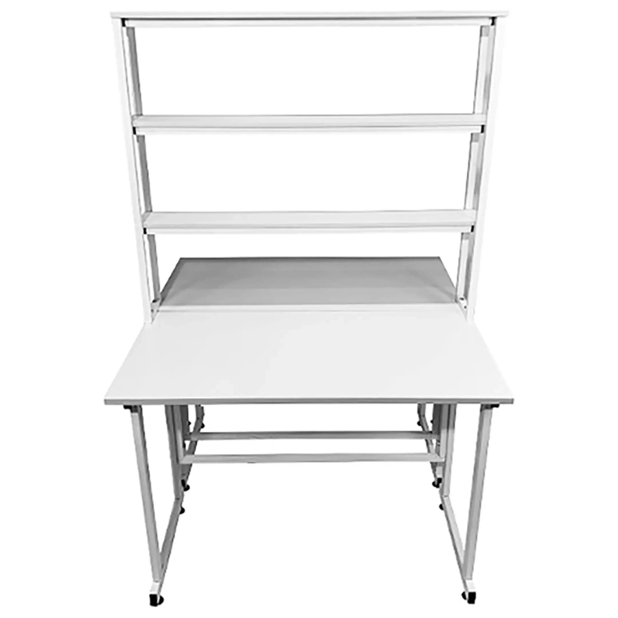 Стол лабораторный островной с надстройкой Сло 22.019 (белый)