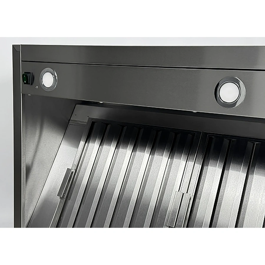 Зонт вытяжной пристенный с подсветкой ЗВПКП-09/14