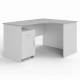Стол рабочий угловой с тумбой подкатной СУ-1 правый (корпус ЛДСП белый, столеш. ЛДСП дуб канадский)