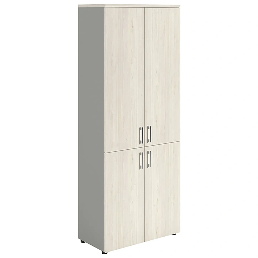Шкаф NW 2080/4 закрытый белое дерево/серый