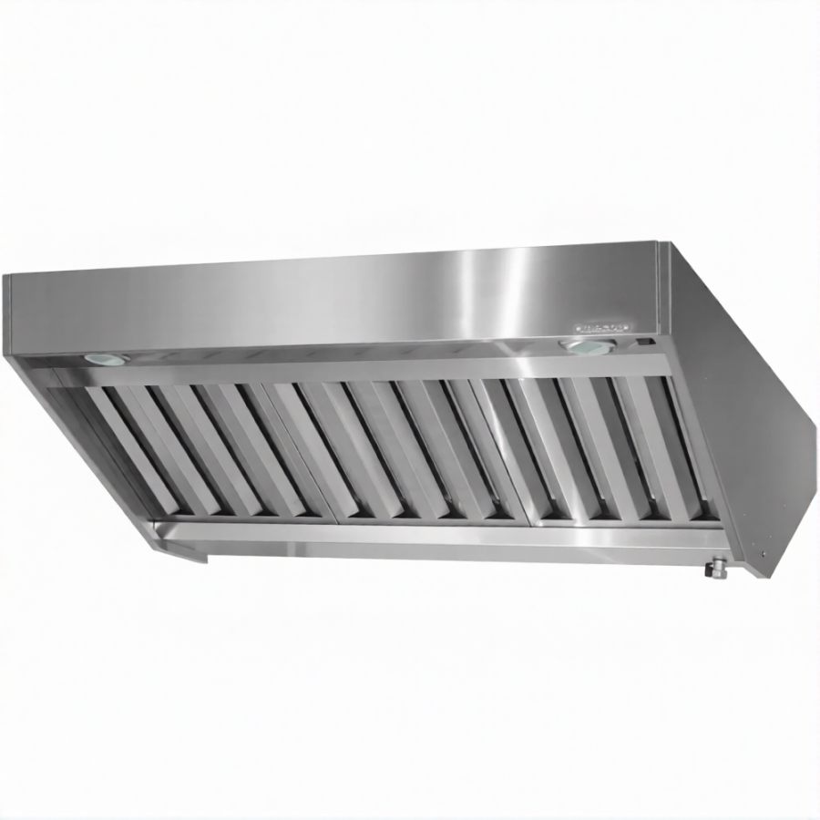 Зонт вытяжной полуоткрытый ЗВПб 400х1000х1600 «Base» островной (к-т светильников)