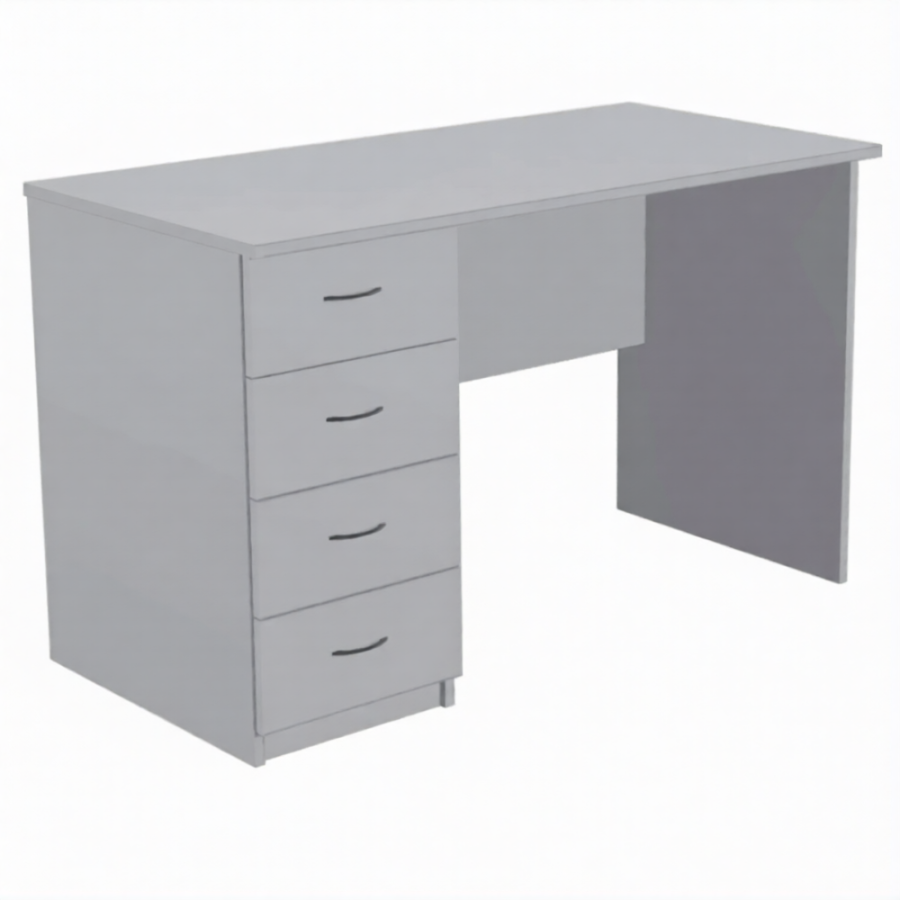 Стол рабочий с тумбой СрТ-5 (ЛДСП серый)